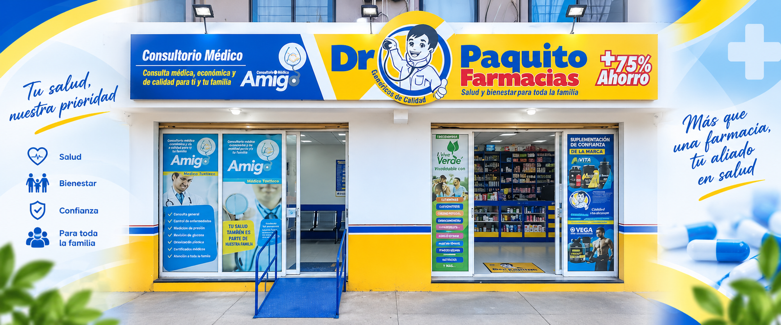 Fachada de Farmacia Paquito